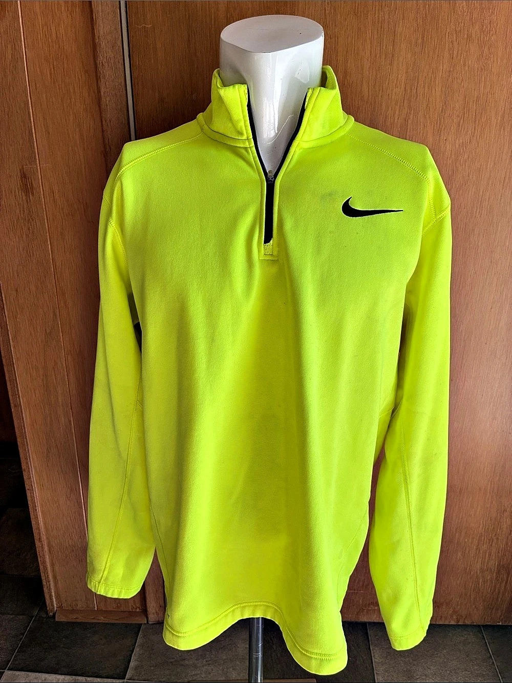 Nike Therma-FIT 1/4 Zip Neon Yellow Training Pullover